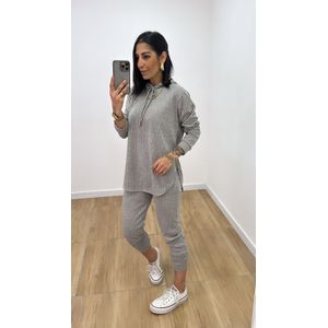 Conjunto Isabela Cinza - CJ242 - PUROROSA