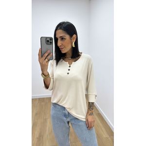 Blusa Selma Nude Claro - B506 - PUROROSA
