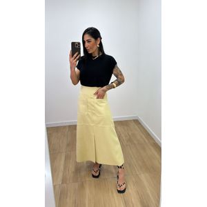 Saia Charlote Amarelo Manteiga - S27 - PUROROSA