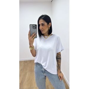 Tshirt Amália Branca - B488 - PUROROSA