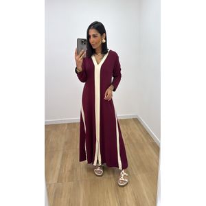 Vestido Irene Vinho - V315 - PUROROSA