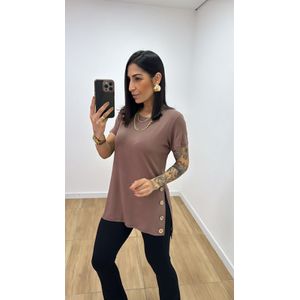 Tshirt Fenda Caqui - B310 - PUROROSA