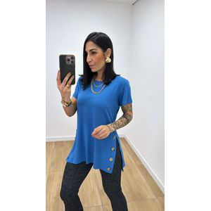 Tshirt Fenda Azul - B310 - PUROROSA