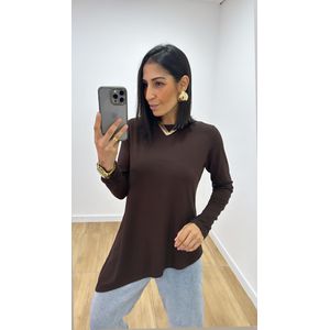 Blusa Ponta Marrom - B507 - PUROROSA