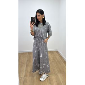 Conjunto Juliana Estampado Cinza 2 - CJ258 - PUROROSA