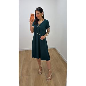 Vestido Norma Verde Folha - V331 - PUROROSA