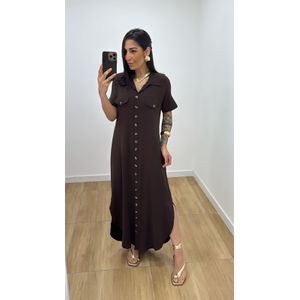 Vestido Jordana Marrom - V201 - PUROROSA