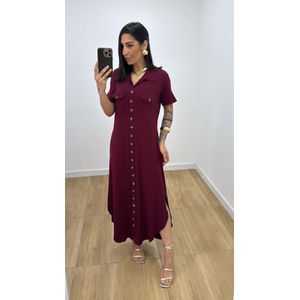 Vestido Jordana Vinho - V201 - PUROROSA