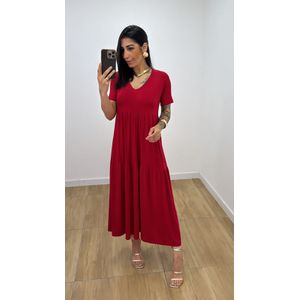 Vestido Sara Vermelho - V204 - PUROROSA