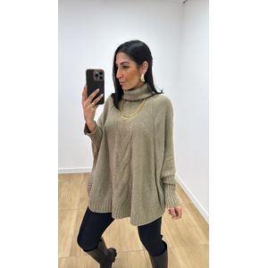 Poncho Mousse Caqui - B540 - PUROROSA