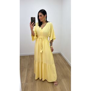 Vestido Talita Liso Amarelo - V324 - PUROROSA