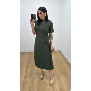 Vestido Manuela Verde Militar - V318 - PUROROSA