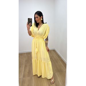 Vestido Tássia Amarelo Manteiga - V300 - PUROROSA