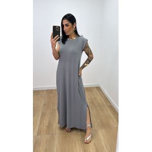 Vestido Eloah Cinza - V292 - PUROROSA