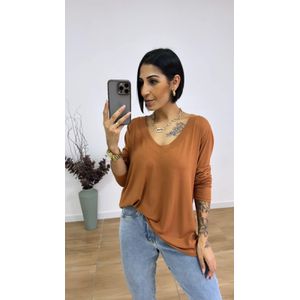 Blusa Olívia Caramelo - B423 - PUROROSA