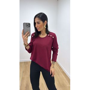 Blusa Marcia Vinho - B531 - PUROROSA