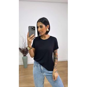 Tshirt Basiquinha Preta - B439 - PUROROSA