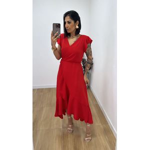 Vestido Felícia Vermelho - V297 - PUROROSA