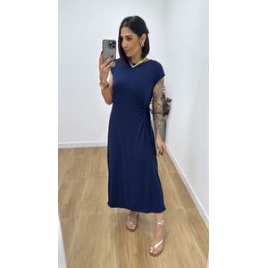 Vestido Manuela Azul Marinho - V291 - PUROROSA