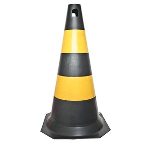 Cone Rígido PLT 50cm de altura PPS 03 PROTEPLUS Amarelo e Preto