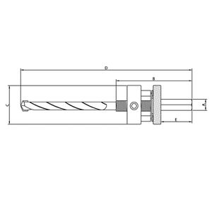 Suporte para Serra Copo N2 32 a 210mm Encaixe Sextavado 7/16pol 31,0002 ROCAST