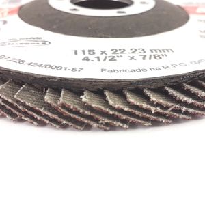 Disco de Lixa Flap 115 x 22mm 4.1/2pol x 7/8pol Gr 40 102,0001 ROCAST