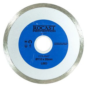 Disco Diamantado Combat Liso Cerâmico Esmalt Corte Seco 110x20mm 34,0014 ROCAST