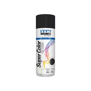 Tinta Spray Supercolor Preto Fosco 350 ml - Tekbond