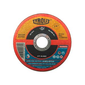 Disco de Corte Deep Cut 4.1/2" x 1.6 x 7/8" - A46Q-BFXA - 557558 - TYROLIT