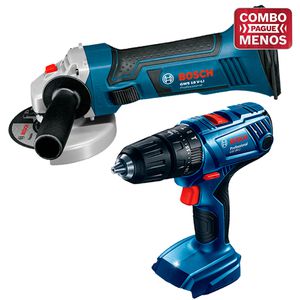 Kit Bosch Furadeira/Parafus + Esmerilhadeira + 2 Baterias 18V + Maleta - Bosch