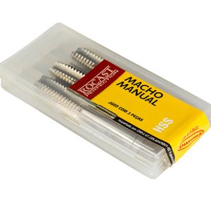 Kit 3 Macho Manual Seriado Aço Rápido HSS Rosca UNC Grossa Bit N6 22,0022 ROCAST