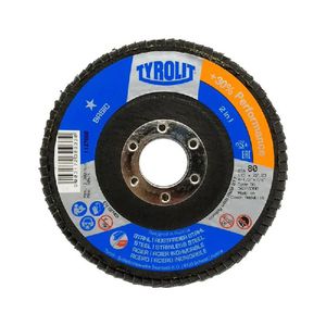 Disco de Lixa Flap Angular 115mm Grana 80 - Basic - 34318366 - TYROLIT