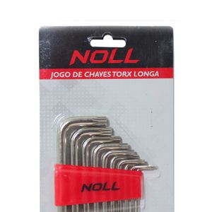 Jogo de Chaves Torx Longas 10 peças T9 a T50 374,0007 NOLL