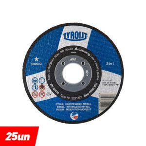 Combo Disco de Corte 2 Telas 4.1/2'' x 3/32'' x 7/8'' - Basic 2in1 - 222997 - TYROLIT