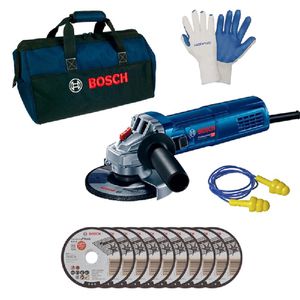 Esmerilhadeira 5'' GWS 9-125 S 220V + 10 Discos + Bolsa e Brindes - Bosch