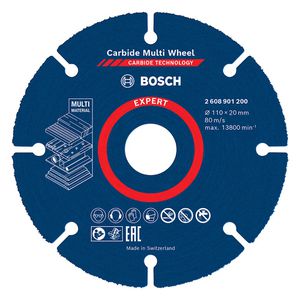 Disco de Corte EXPERT Carbide Multi Wheel 110 mm x 20 mm - Bosch