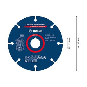 Disco de corte Bosch EXPERT Carbide Multi Wheel 125mm 22,23 mm