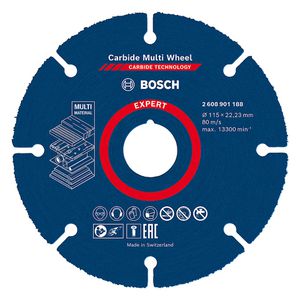 Disco de corte Bosch EXPERT Carbide Multi Wheel 115mm, 22,23mm