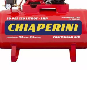 Compressor De Ar Média Pressão 10 Pcm 110 Litros –10/110 RED - CHIAPERINI