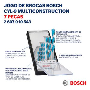 Jogo broca Bosch CYL-9 Multimaterial Ø4-5-6-6-8-10-12mm 7 peças