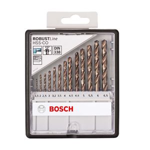 Jogo de broca metal Bosch HSS-Co Robust Line 1,5-6,5mm 13 peças