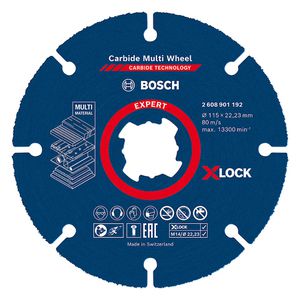 Disco de corte Bosch EXPERT Carbide Multi Wheel X-LOCK 115 mm, 22,23 mm