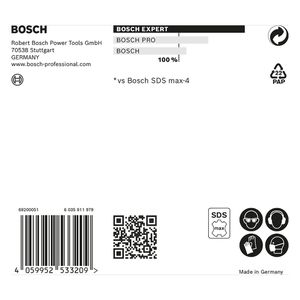 Broca para concreto Bosch EXPERT SDS Max-8X Diâmetro26 x 400 x 520 mm