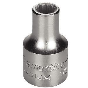 Soquete Estriado em Aço Cromo Vanádio 10 mm - Encaixe 1/2