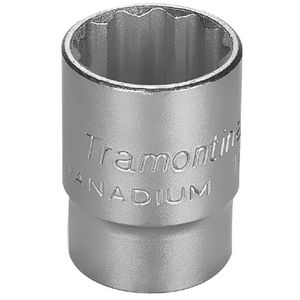 Soquete Estriado em Aço Cromo Vanádio 20 mm - Encaixe 1/2'' Tramontina PRO