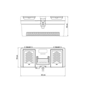 Caixa Plástica Para Ferramentas 17'' com Bandeja - Tramontina
