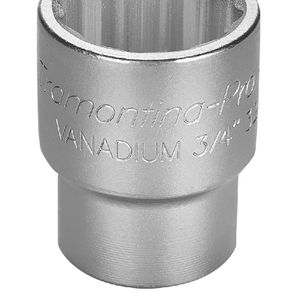 Soquete Estriado em Aço Cromo Vanádio 33 mm - Encaixe 3/4'' Tramontina PRO