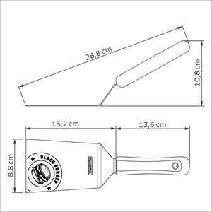 Espátula Black Burger em Aço Inox e Cabo Polipropileno Preto 6'' - Tramontina 