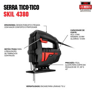 Serra Tico-Tico Skil 4380 380W, com 1 Lâmina