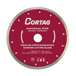 Disco de Corte Diamantado Profissional Plus 200mm 8Pol. 7.600rpm - Cortag